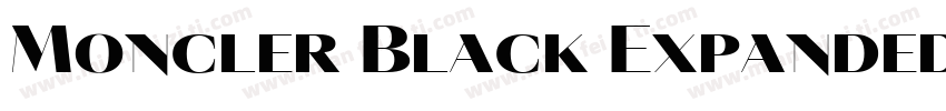 Moncler Black Expanded字体转换